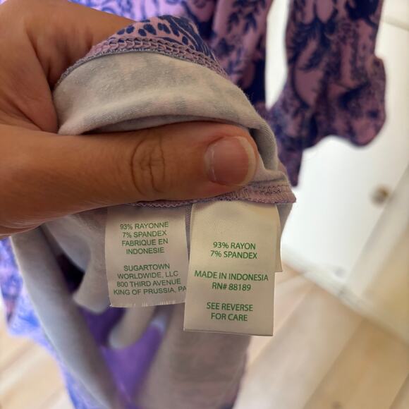 Lilly Pulitzer EUC Girls Sophie Ruffle Dress Safari As I Can Sea Size XL (12/14) - Picture 4 of 5